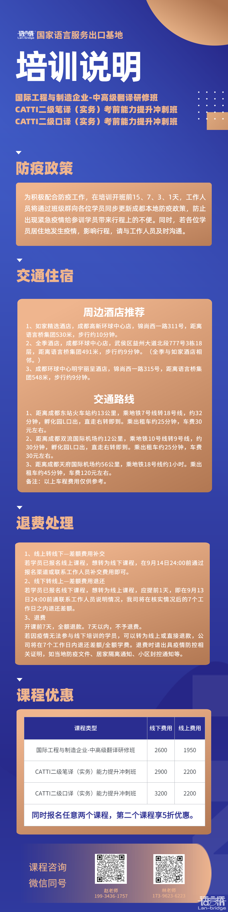 语言桥CATTI口笔译培训班课程相关说明